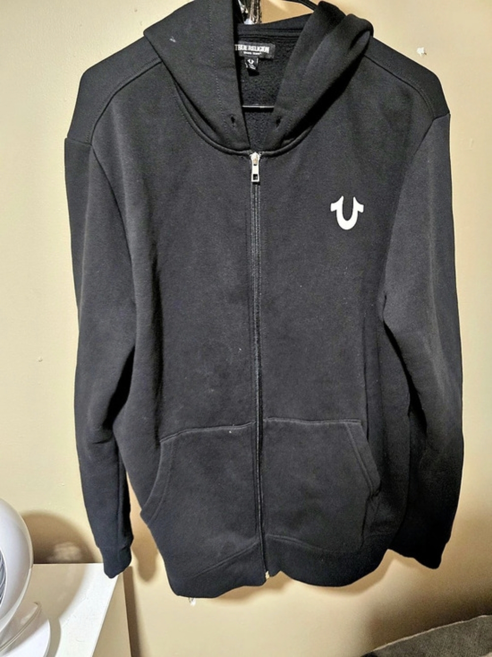 True Religion Buddha Logo Zip Hoodie Black